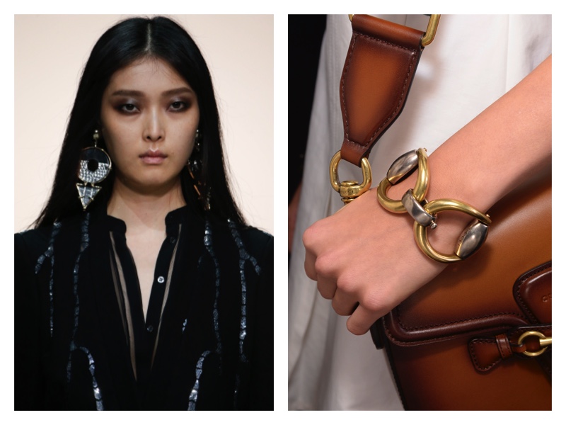 (左)Roberto Cavalli、(右)Gucci。